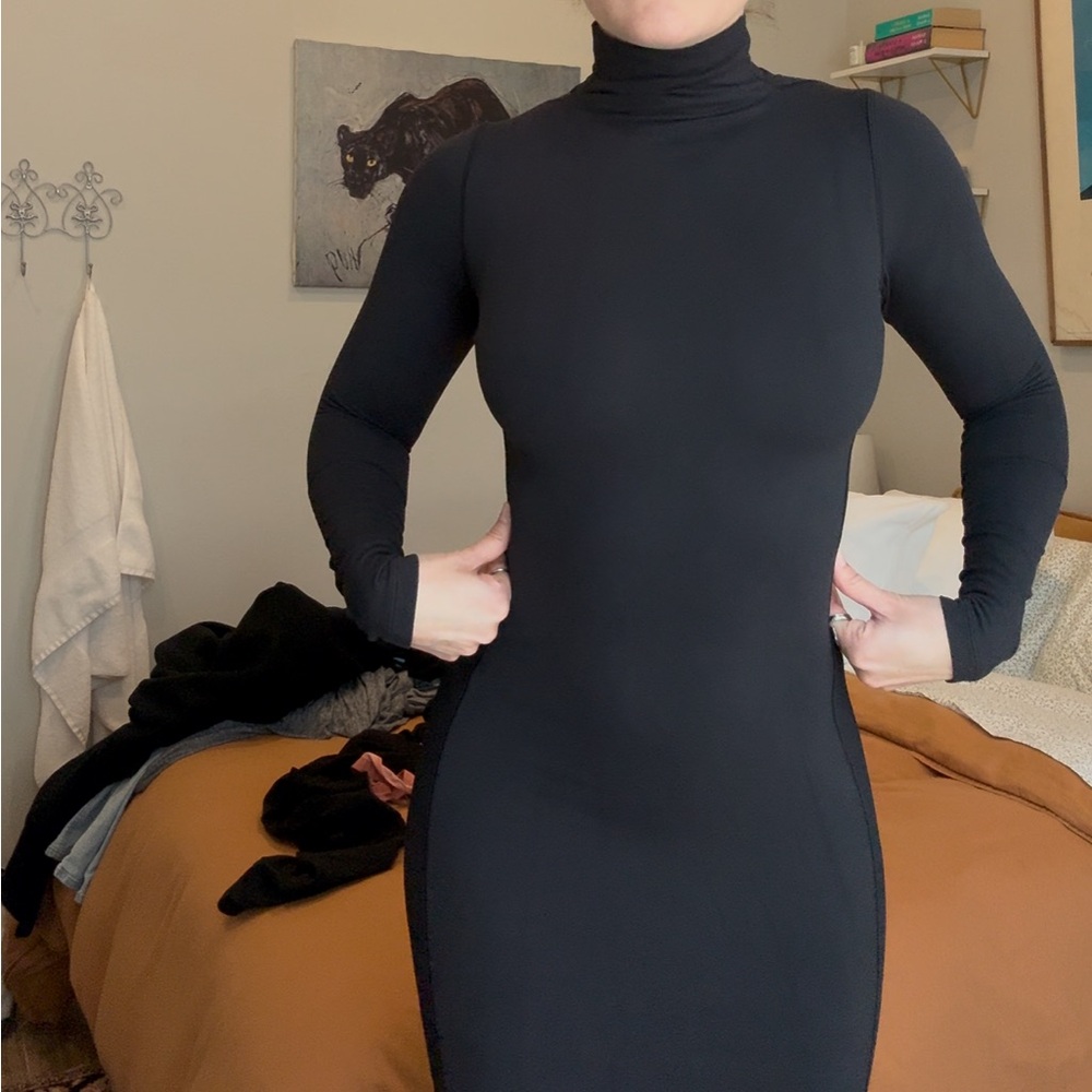Lululemon Black turtle neck Long Sleeve Dress